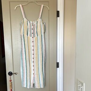 Madewell Striped Midi Dress - Multicolor